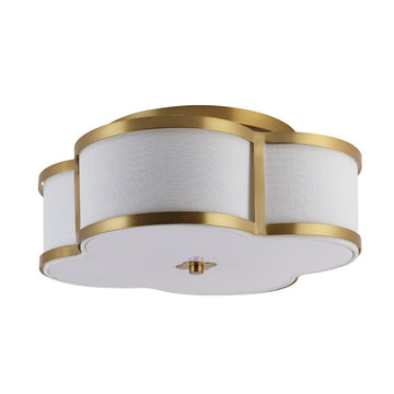 Quatrefoil Scalloped Shade Metal Classic Glam LED Flush Mount - JONATHAN Y